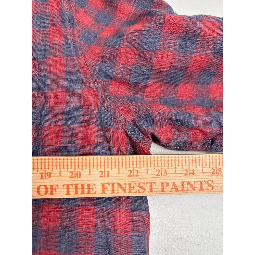 Banana Republic 100% Linen Camden Fit Shirt Men's Sz L Preppy Business Casual
